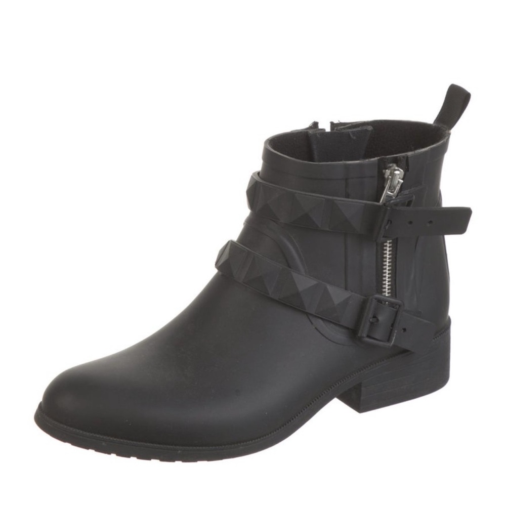 Rebecca Minkoff Black Rubber Ankle Rain Boots Size 9
